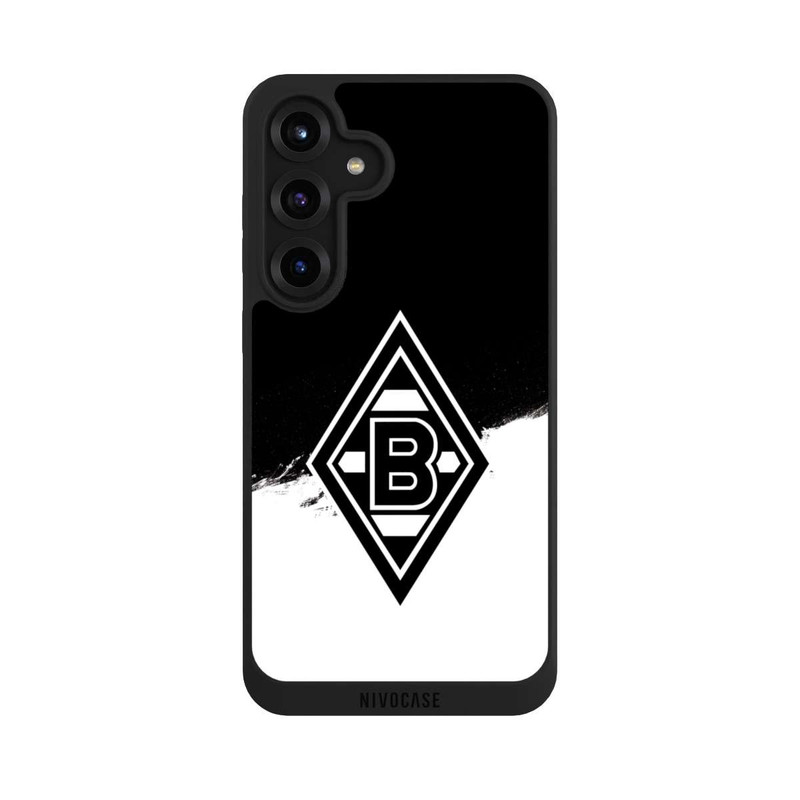 Galaxy S25 + NIVOpure Borussia Scratch Schwarz-Weiss