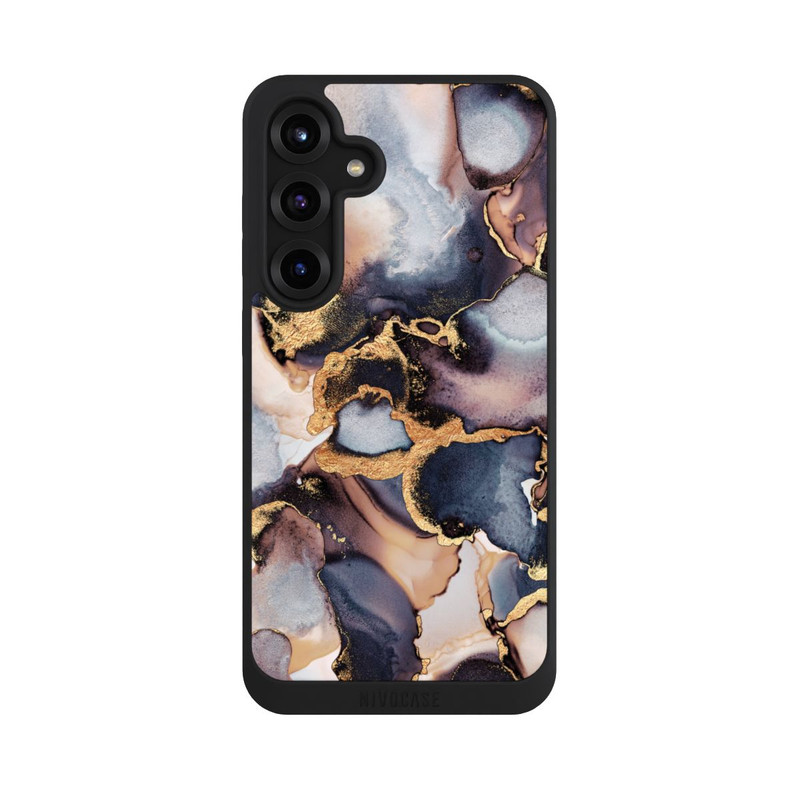 Galaxy S25 + NIVOpure Verträumte Tinte Grau-Golddruck