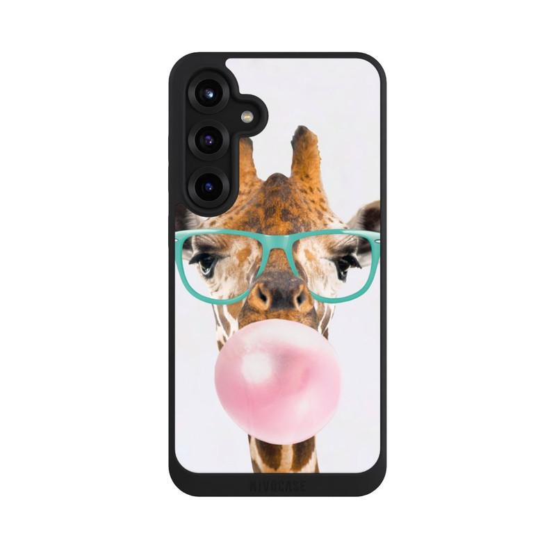 Galaxy S25 + NIVOpure Giraffe mit Kaugummi