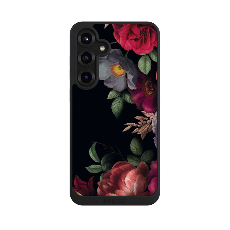 Galaxy S25 + NIVOpure Fleurs sur noir