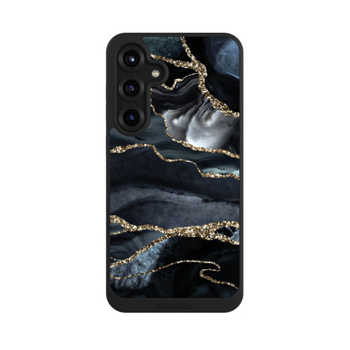 Samsung Galaxy S25+  NIVOpure Dunkler Marmor Gold Glitzerlook