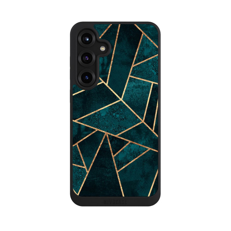 Galaxy S25 + NIVOpure Imprimé or pierre sarcelle profond