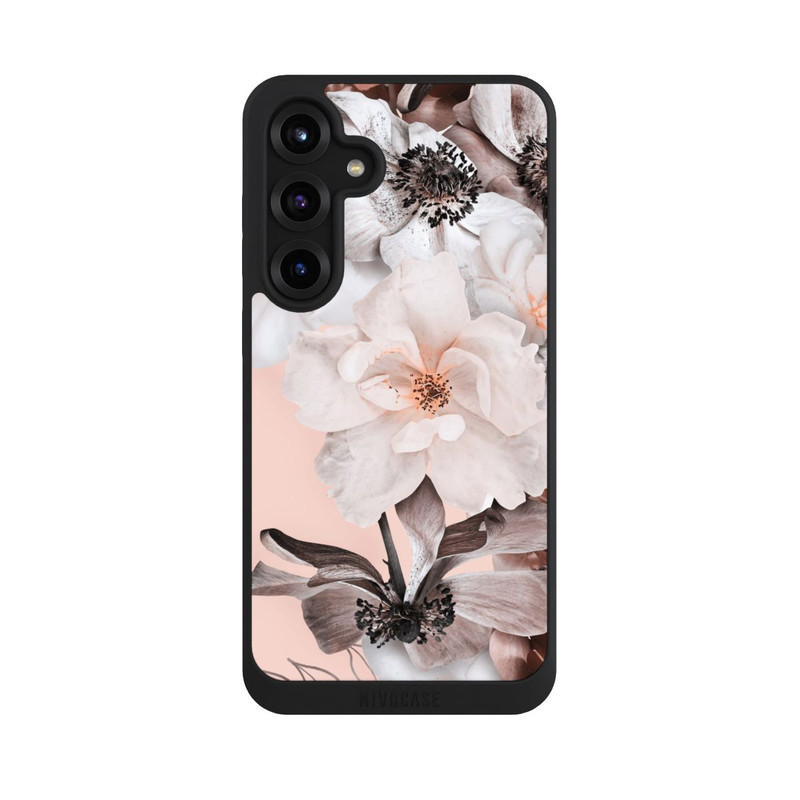 Galaxy S25 + NIVOpure Mur de fleurs roses