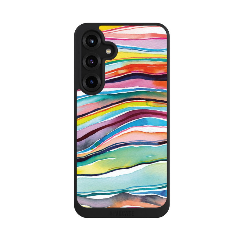 Galaxy S25 + NIVOpure Aquarell Achatschichten