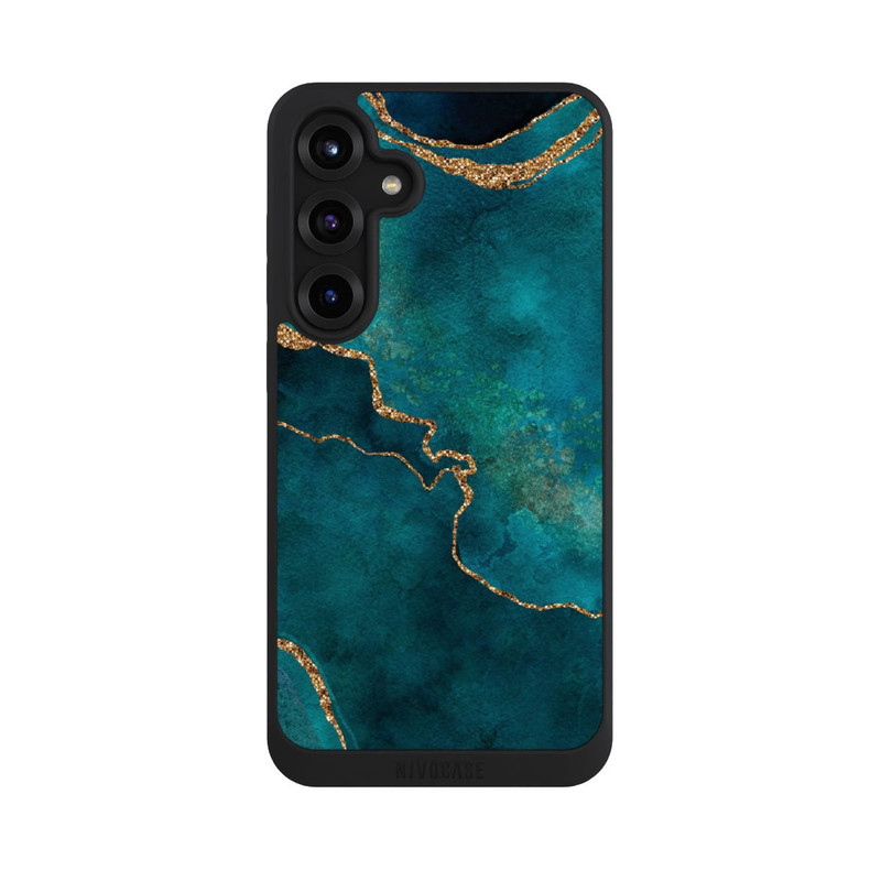 Galaxy S25 + NIVOpure Edelstein glänzend aquamarin