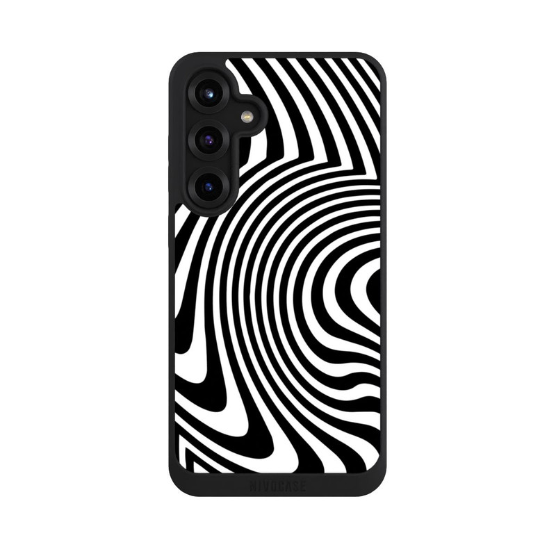 Galaxy S25 + NIVOpure schwarz-weiße Wellen