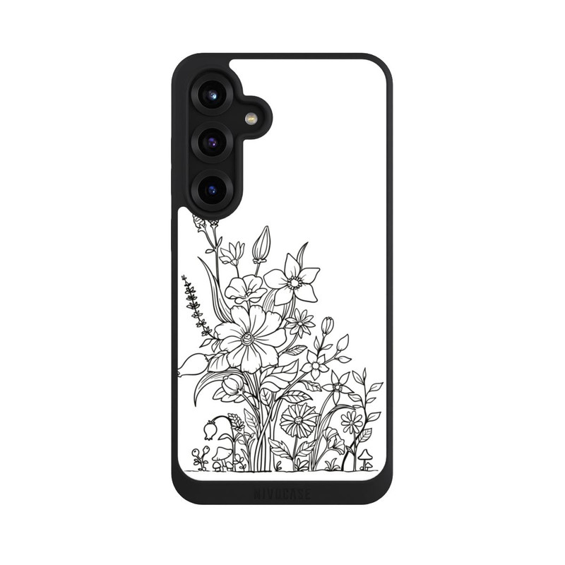 Galaxy S25 + NIVOpure Fleurs Dessin au trait
