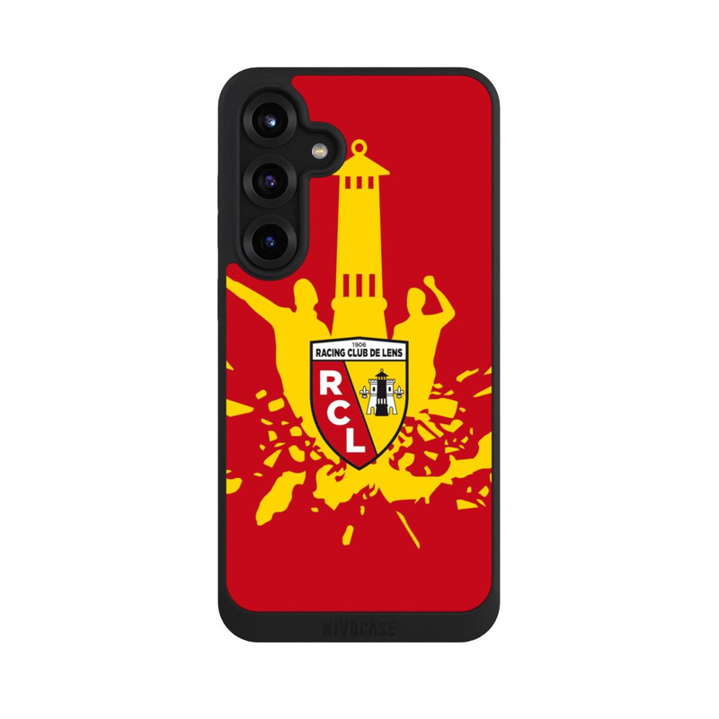 Galaxy S25 + NIVOpure RC Lens Tower Yellow on Red