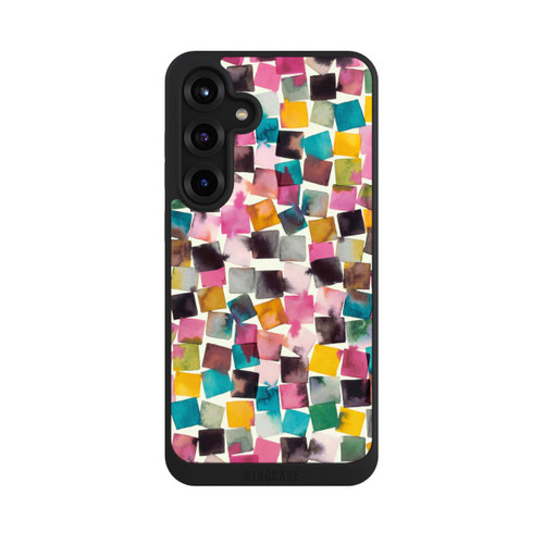 Samsung Galaxy S25+  NIVOpure Aquarell geometrische Plaids rosa