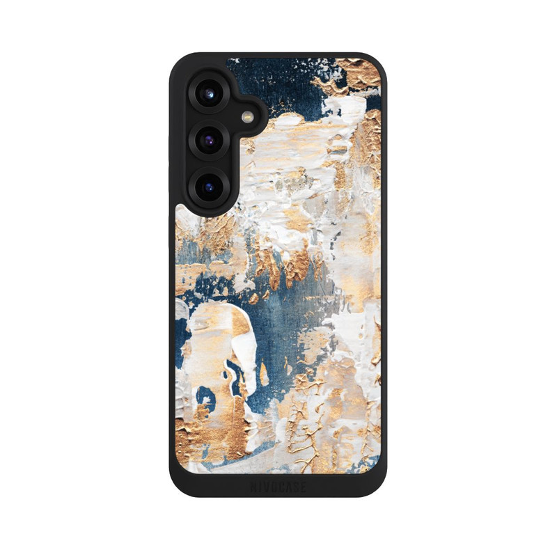 Galaxy S25 + NIVOpure Abstraktion Blau und Gold