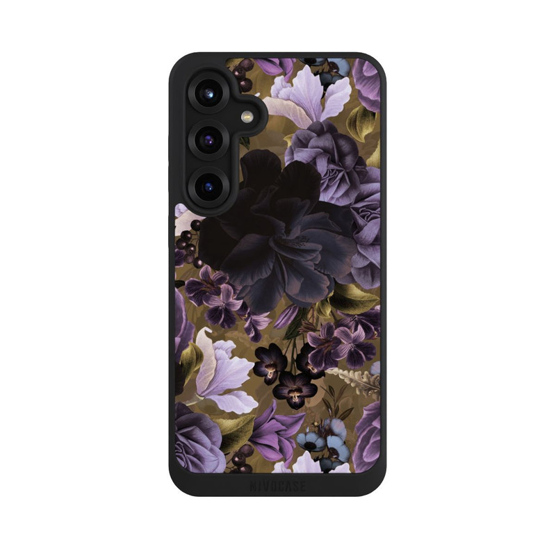 Galaxy S25 + NIVOpure Purple and Gold Vintage Flowers