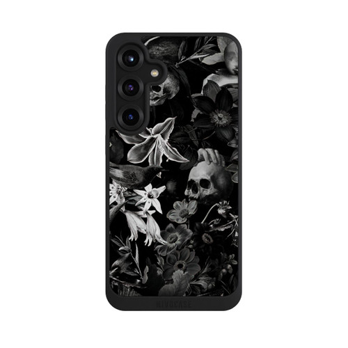 Samsung Galaxy S25+  NIVOpure Skulls and Flowers on Black Background
