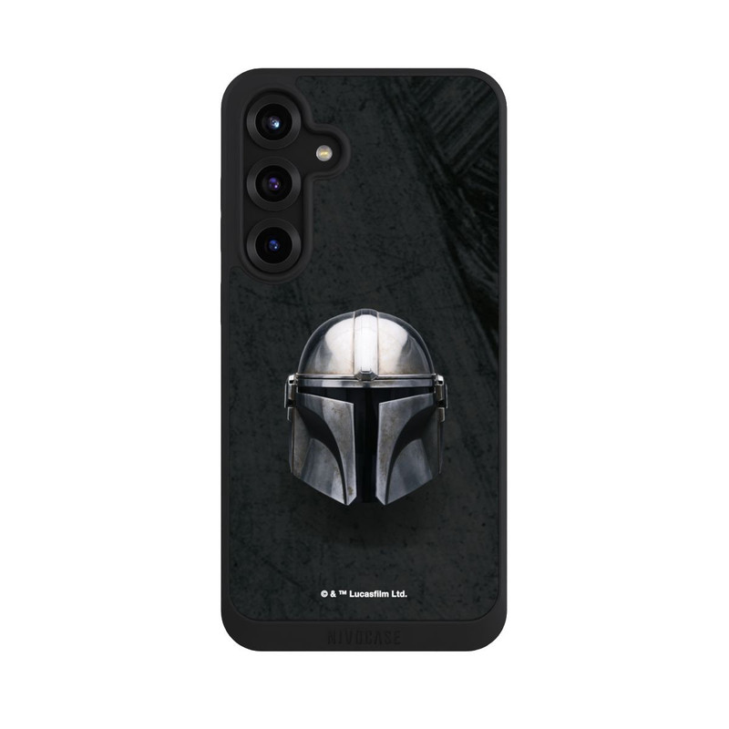 Galaxy S25 + NIVOpure Schwarzer Mandalorianer Helm