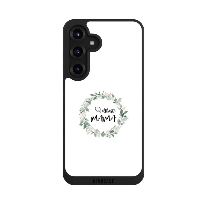 Galaxy S25 + NIVOpure Weltbeste Mama Blumenkranz