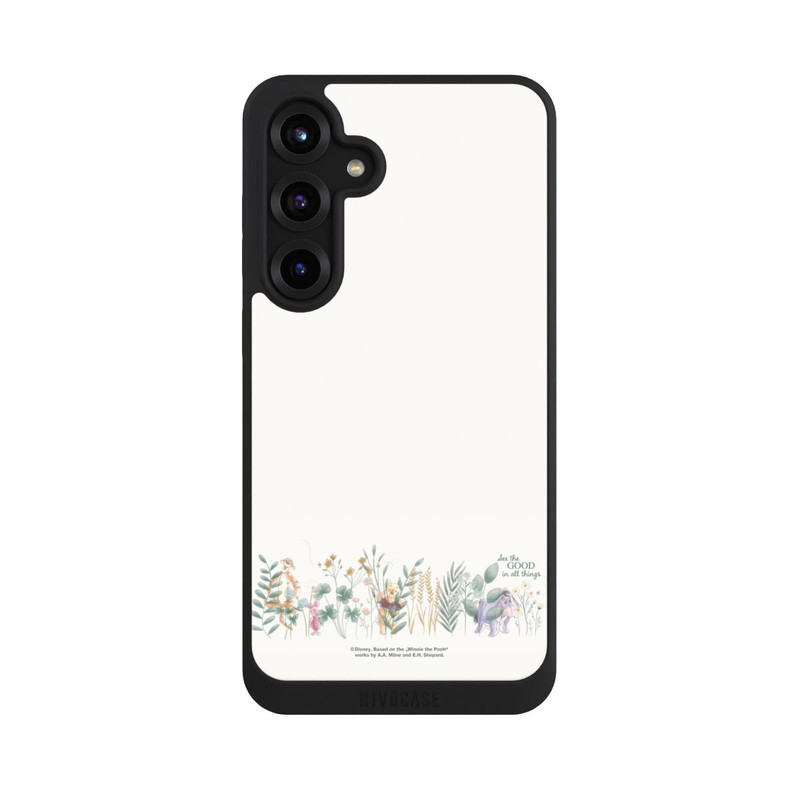 Galaxy S25 + NIVOpure Winnie Puuh und seine Freunde hinter Eukalyptus