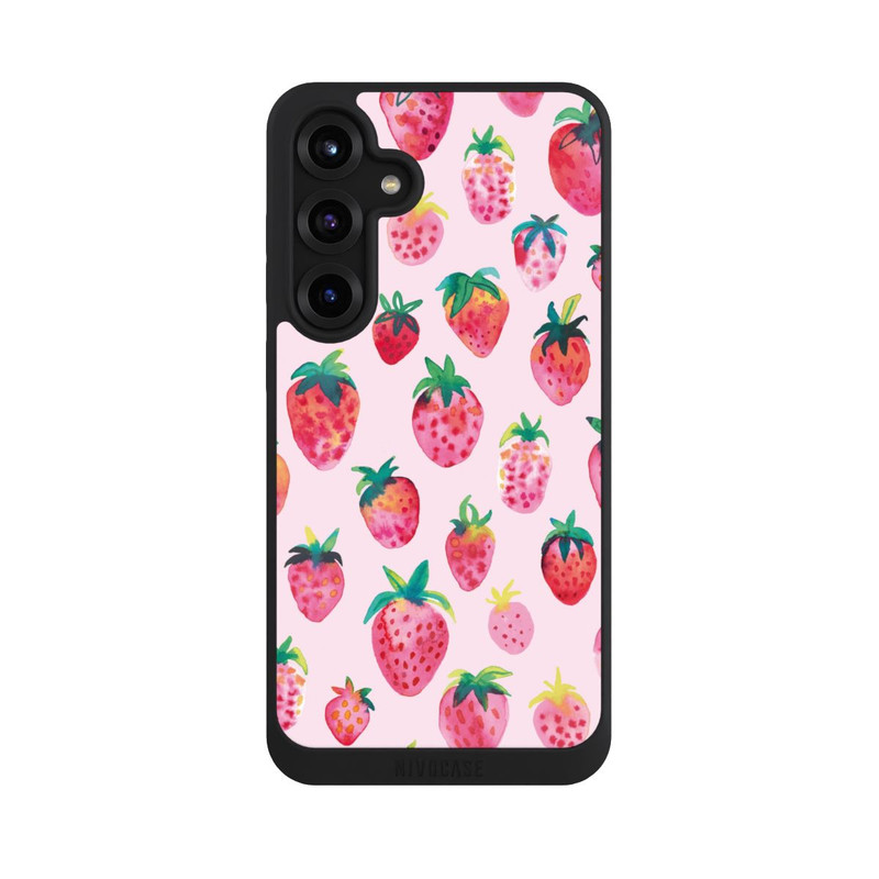 Galaxy S25 + NIVOpure Aquarell Erdbeeren