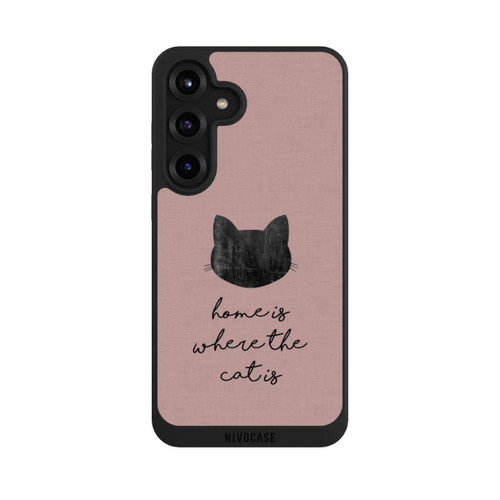 Samsung Galaxy S25+  NIVOpure Home Is Where The Cat Is - Schwarz auf Rosa