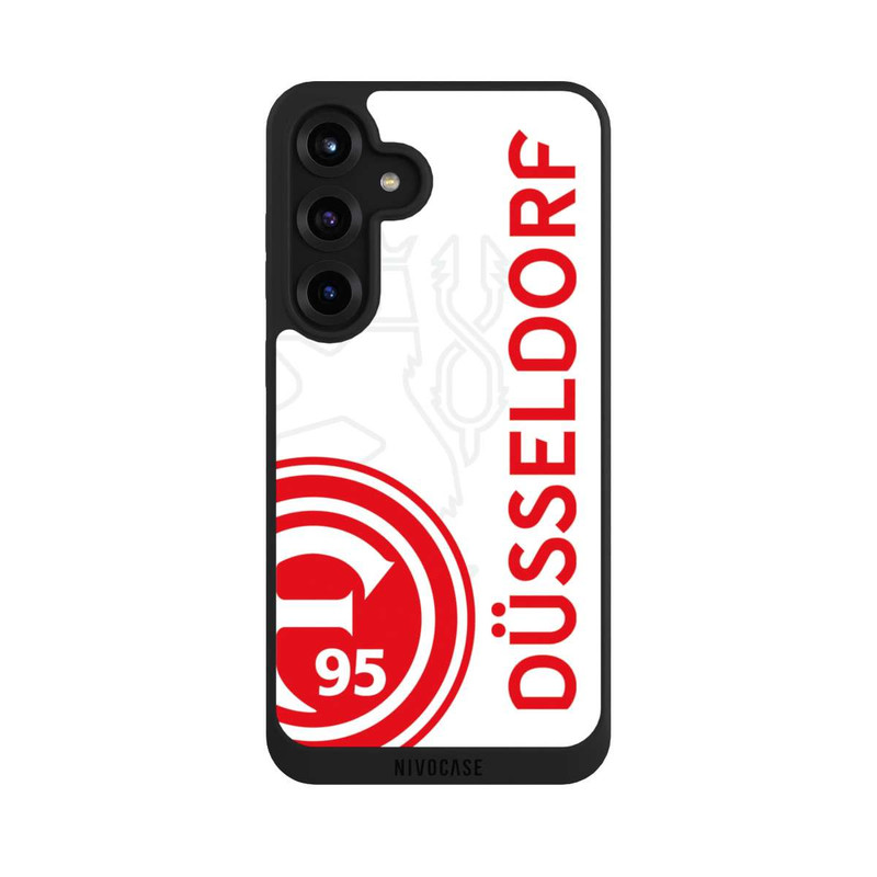 Galaxy S25 + NIVOpure Fortuna Düsseldorf-Trikotdesign Weiss