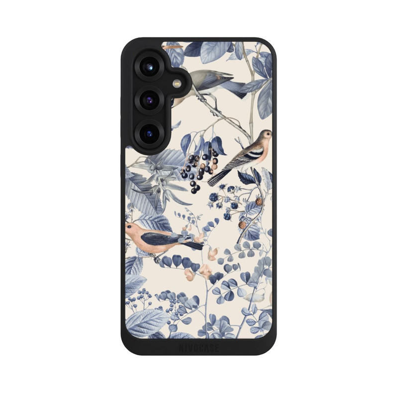 Galaxy S25 + NIVOpure Vögel und Beeren in Beige