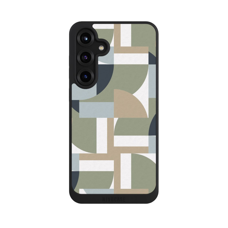 Galaxy S25 + NIVOpure Futuristische Bauhaus Polygone Beige