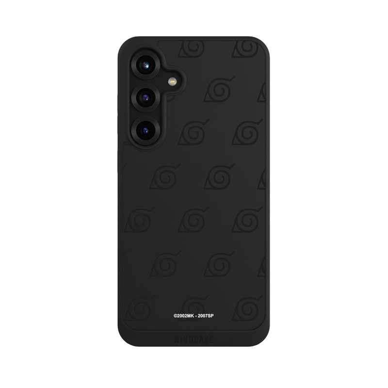 Galaxy S25 + NIVOpure Konoha Pattern Noir sur Fond Transparent