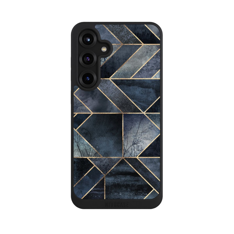 Galaxy S25 + NIVOpure Nature Abstraite Bleu Foncé