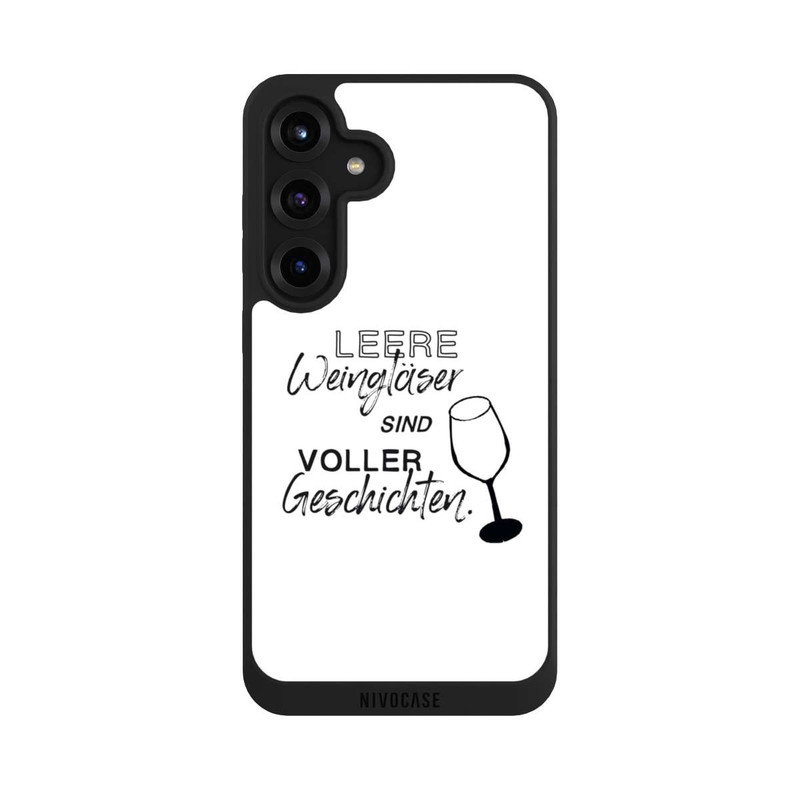 Galaxy S25 + NIVOpure Leere Weingläser