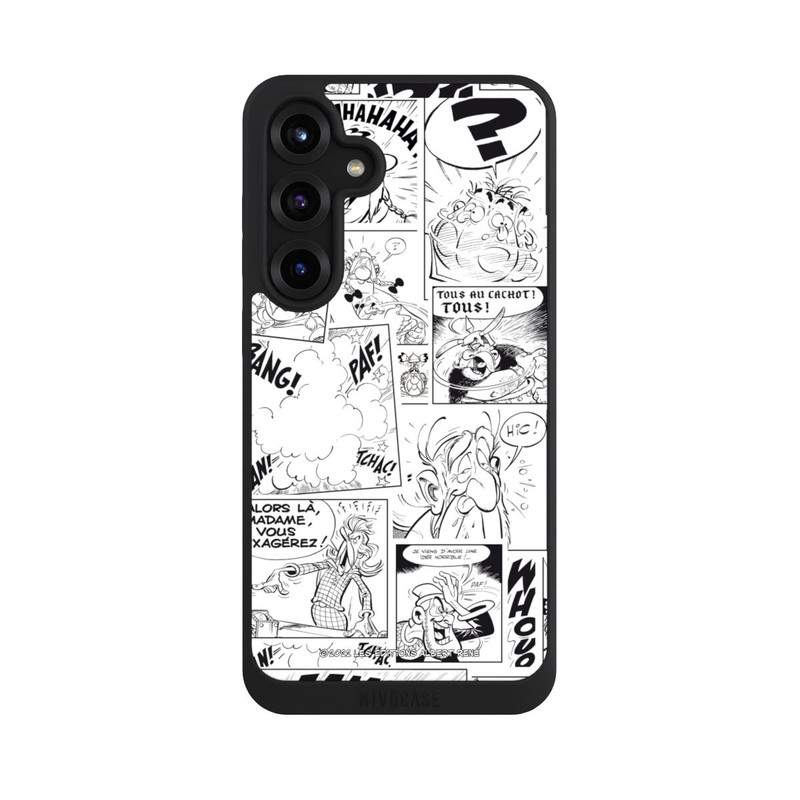Galaxy S25 + NIVOpure Asterix Comic Schwarz und Weiß