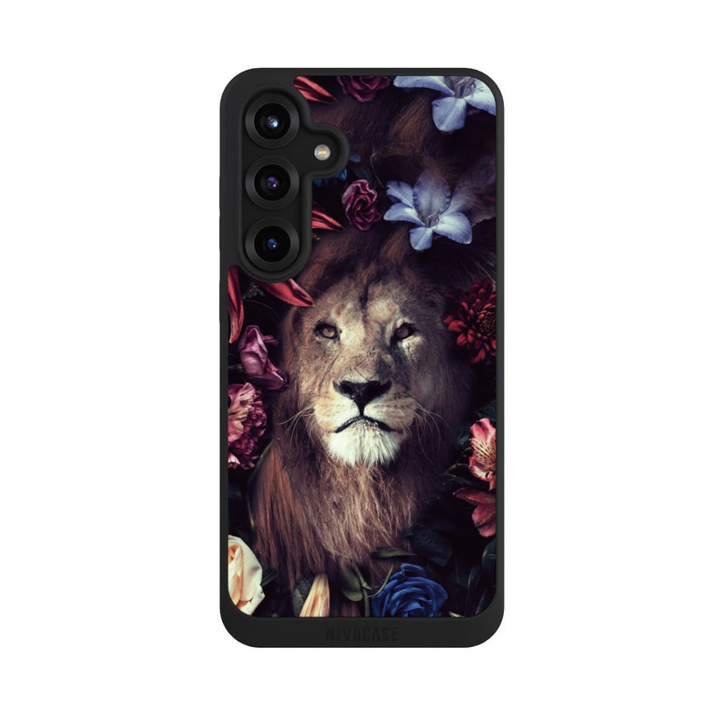 Galaxy S25 + NIVOpure Lion & Fleurs Colorées