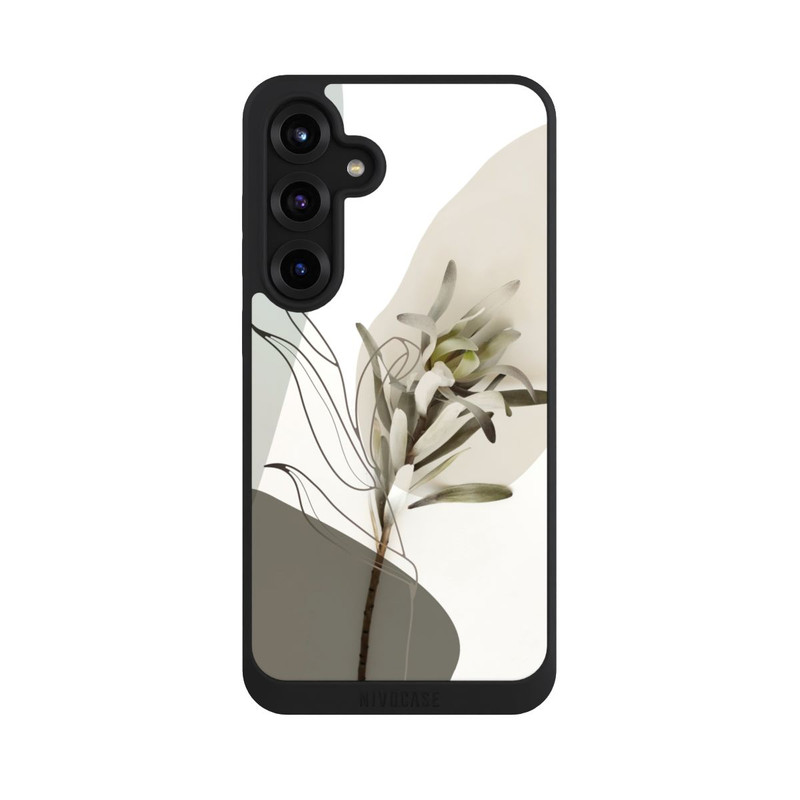 Galaxy S25 + NIVOpure Boho Line Art Olivgrün