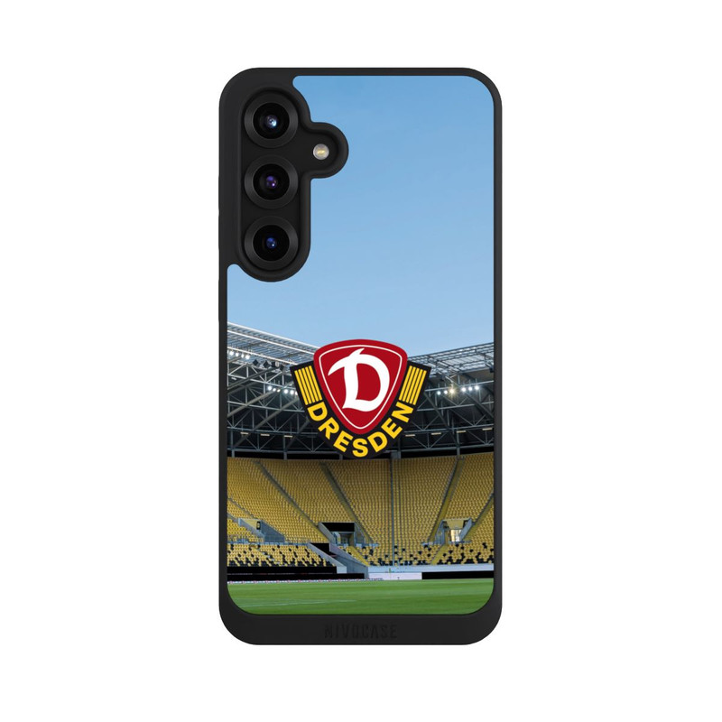 Galaxy S25 + NIVOpure Dynamo Dresden Stadion Logo