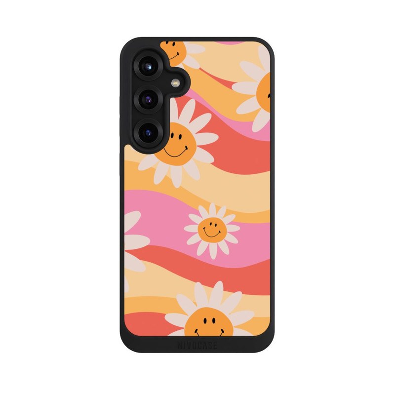 Galaxy S25 + NIVOpure Retro Smiles Orange Colorful