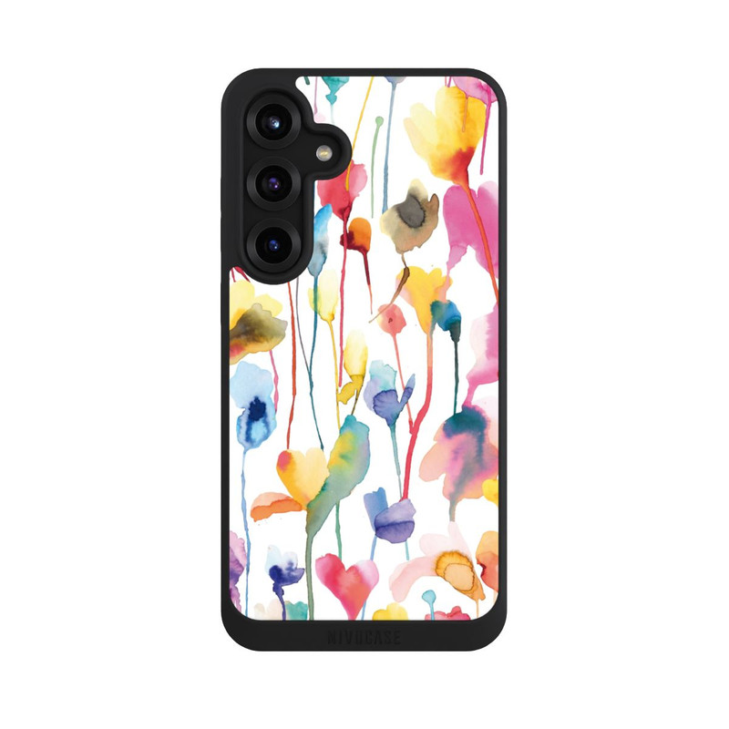 Galaxy S25 + NIVOpure Watercolor Wild Flowers Coloful