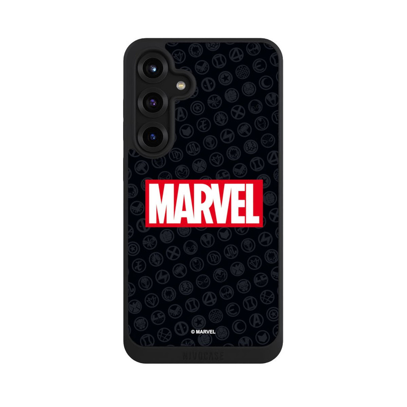 Galaxy S25 + NIVOpure Marvel Logo Noir Rouge