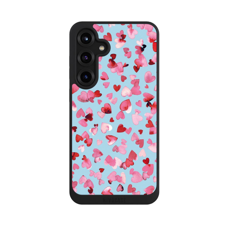Galaxy S25 + NIVOpure Valentinstagsherzen in rosa blau