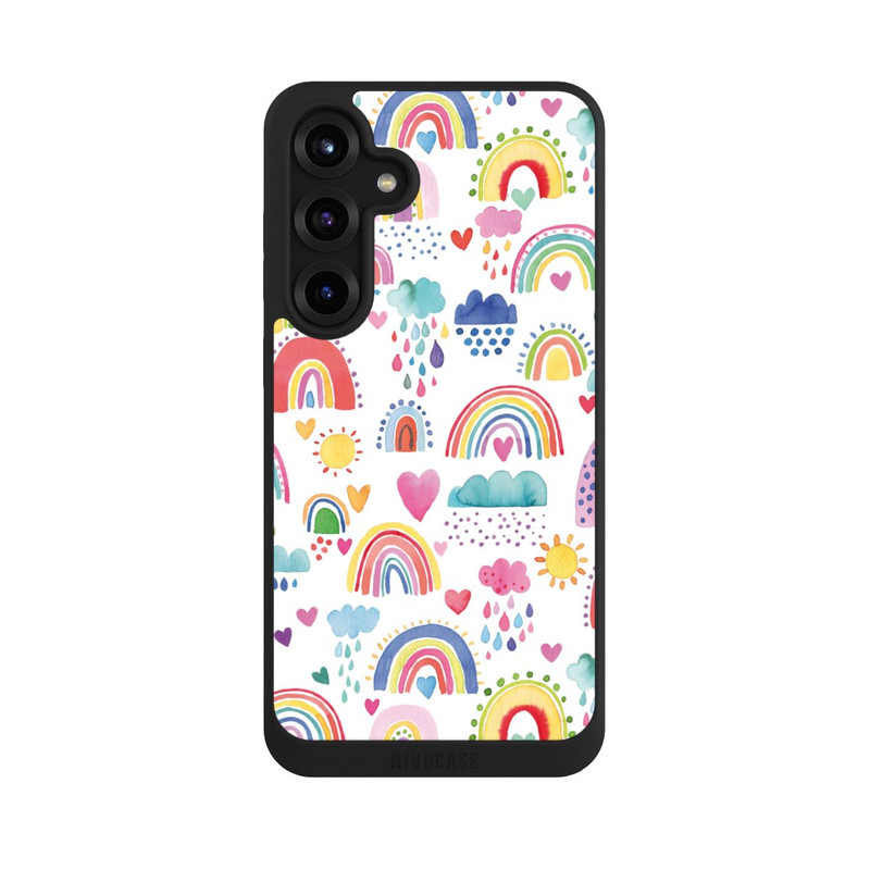Galaxy S25 + NIVOpure Schöne Regenbogen-Multi-Rot
