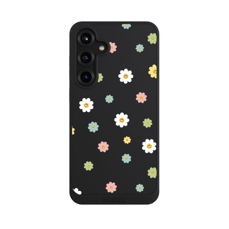 Galaxy S25 + NIVOpure Flower Power klein transparent