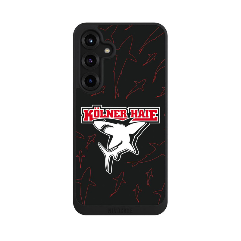 Galaxy S25 + NIVOpure Haie Muster Rot