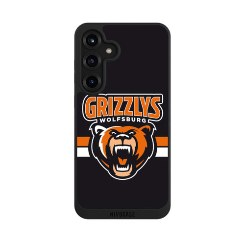 Samsung Galaxy S25+  NIVOpure Logo Streifen Orange und Weiß 