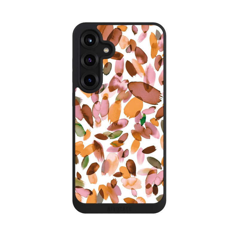 Galaxy S25 + NIVOpure Watercolor Petal Stains Orange