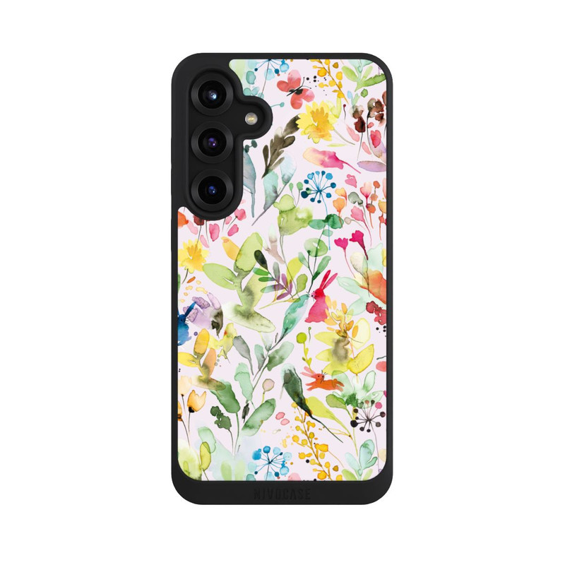 Galaxy S25 + NIVOpure Wild Flowers Meadow Pink