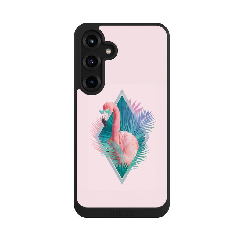 Galaxy S25 + NIVOpure Feuilles tropicales Flamant
