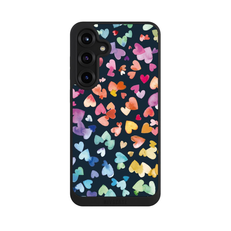 Galaxy S25 + NIVOpure Coeurs de la Saint-Valentin noirs