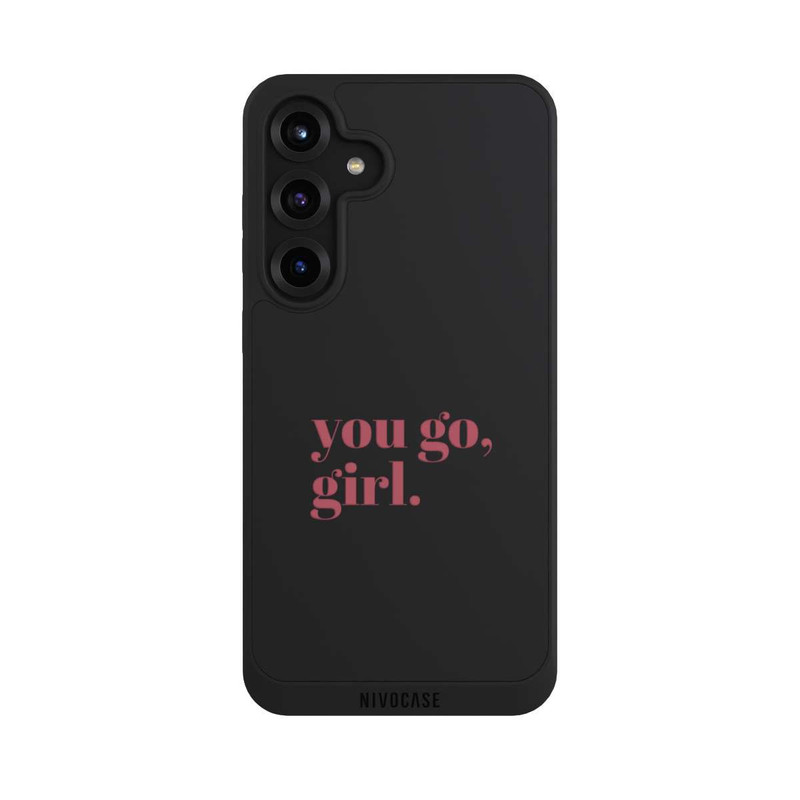 Galaxy S25 + NIVOpure You Go Girl Rosa Transparent