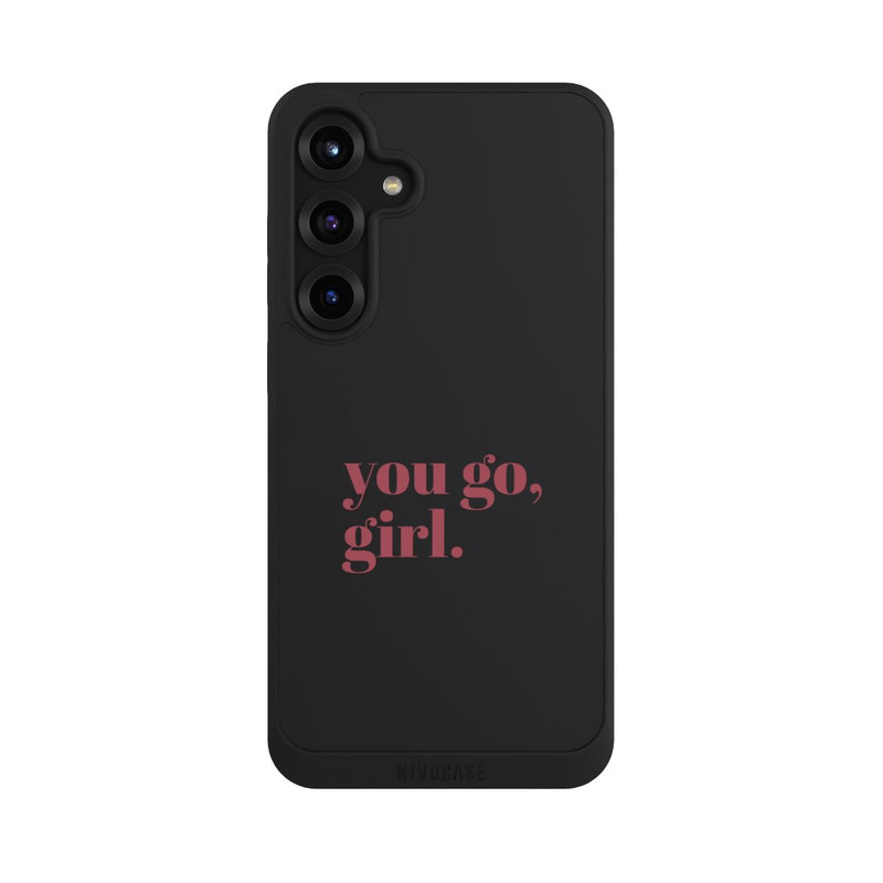 Galaxy S25 + NIVOpure You Go Girl Rosa Transparent