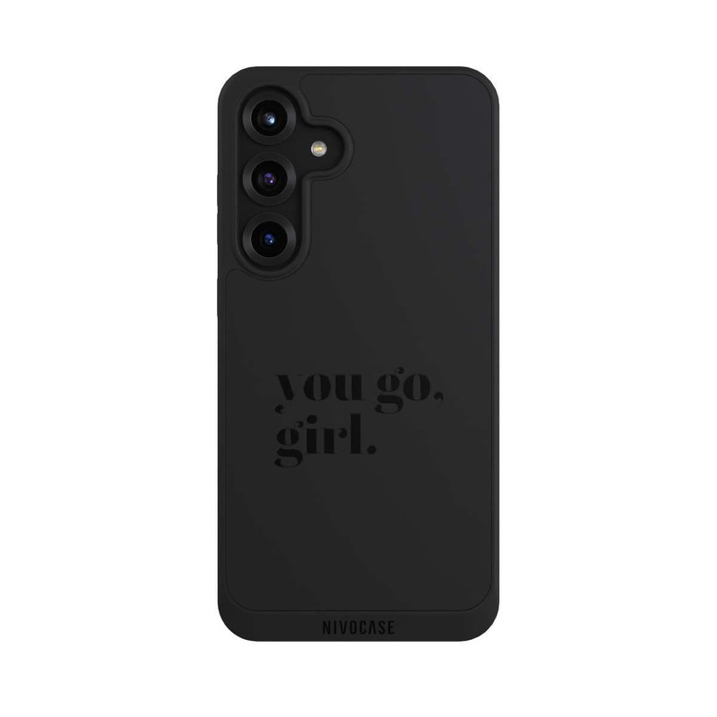 Galaxy S25 + NIVOpure You Go Girl Schwarz Transparent