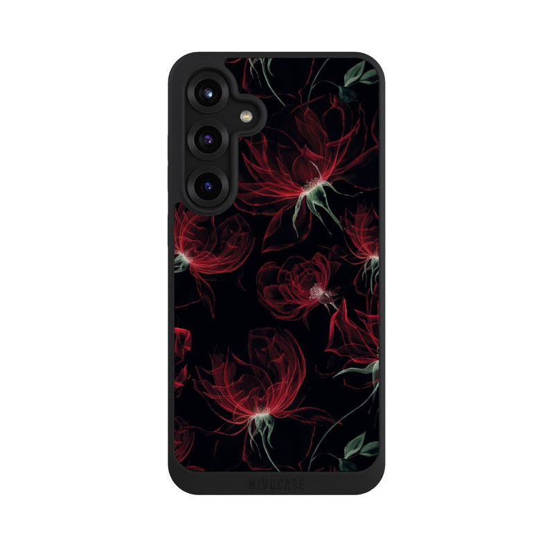 Galaxy S25 + NIVOpure Tapete mit roten Blumen
