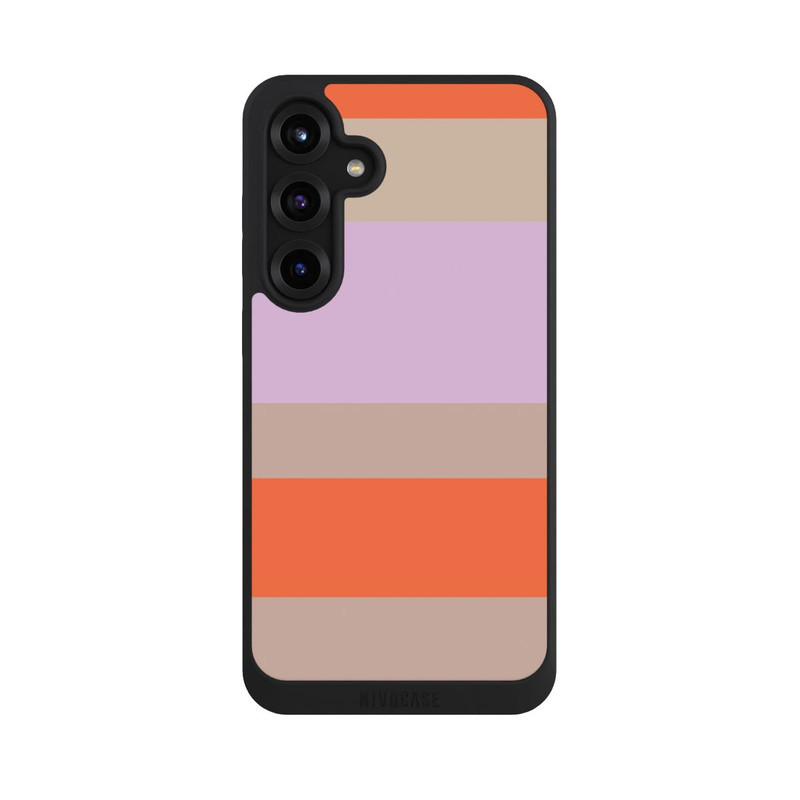 Galaxy S25 + NIVOpure Moca Lila Orange Stripes