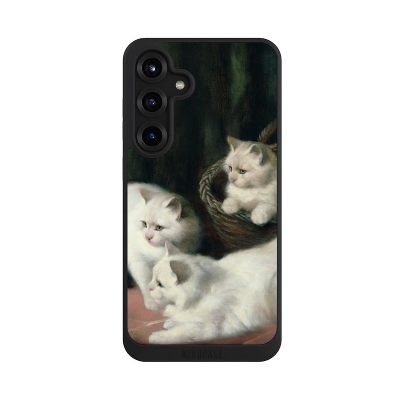 Galaxy S25 + NIVOpure Three White Angora Kittens