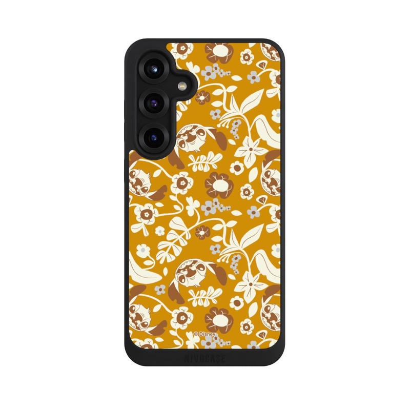 Galaxy S25 + NIVOpure Stitch Floral Mustard Pattern